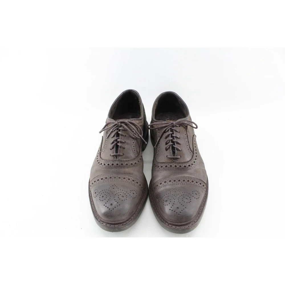 Allen Edmonds Strandmok Cap Toe Oxford Dainite Sole Brown Leather Mens Size 8.5D